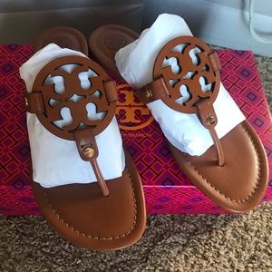 New Tory Burch Miller sandals 8 Vachetta